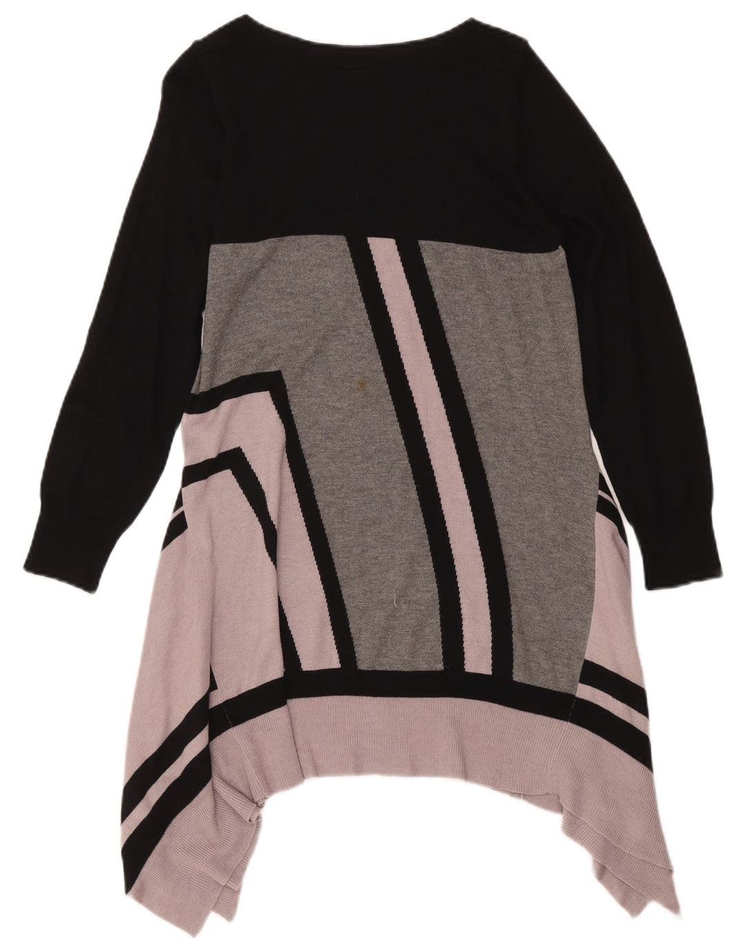Marks & Spencer Womens Knit Tunic Dress UK 14 Medium Pink Colourblock