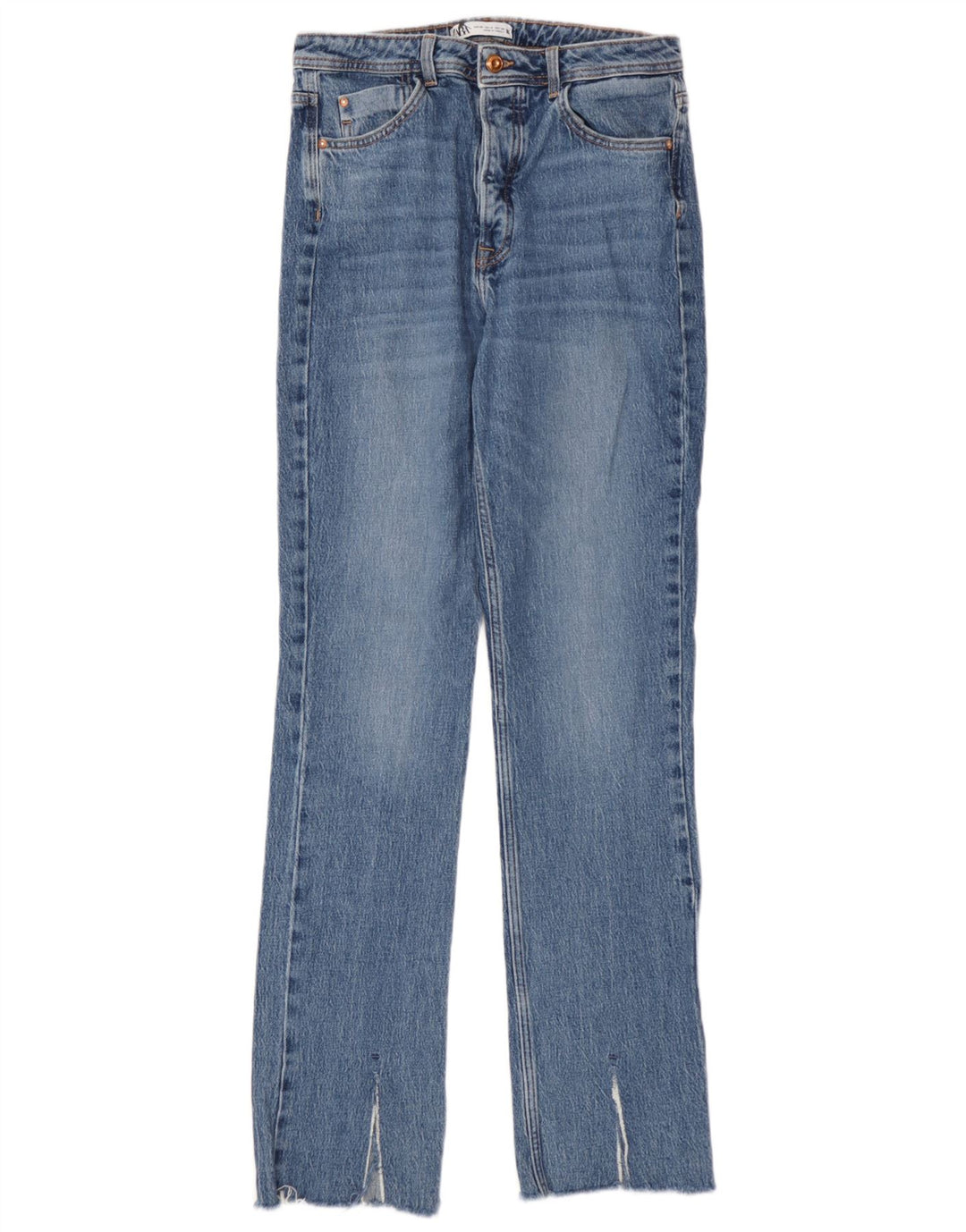 Zara Womens Straight Jeans EU 40 Medium W30 L32 Blue Cotton