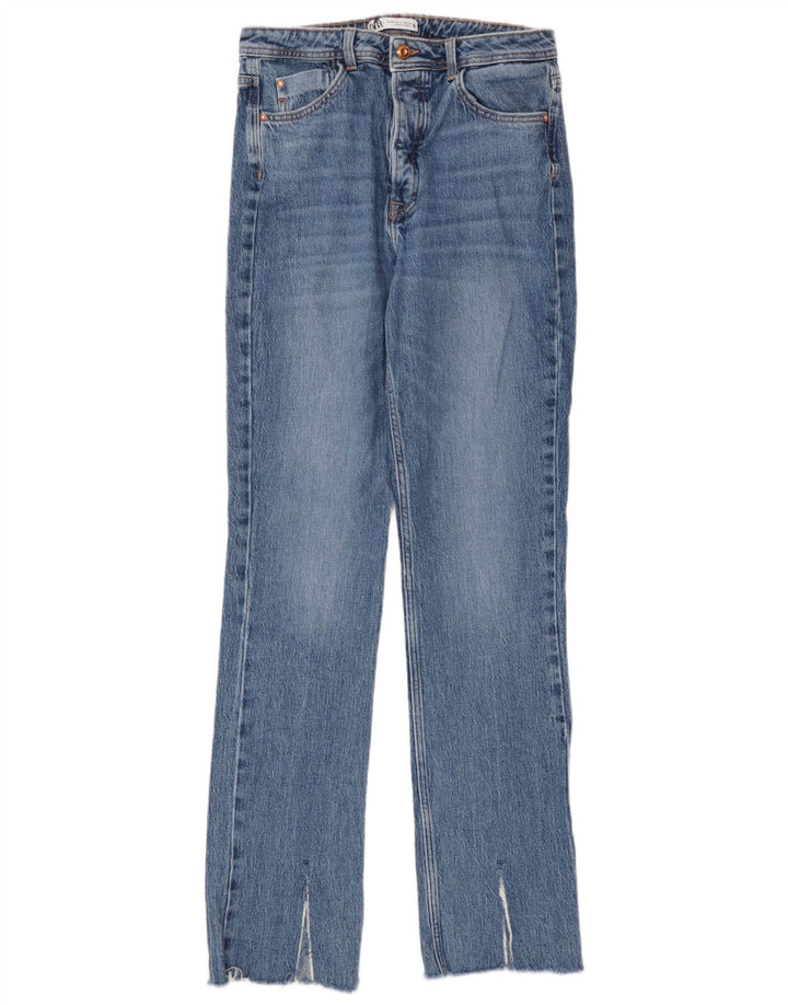 Zara Womens Straight Jeans EU 40 Medium W30 L32 Blue Cotton