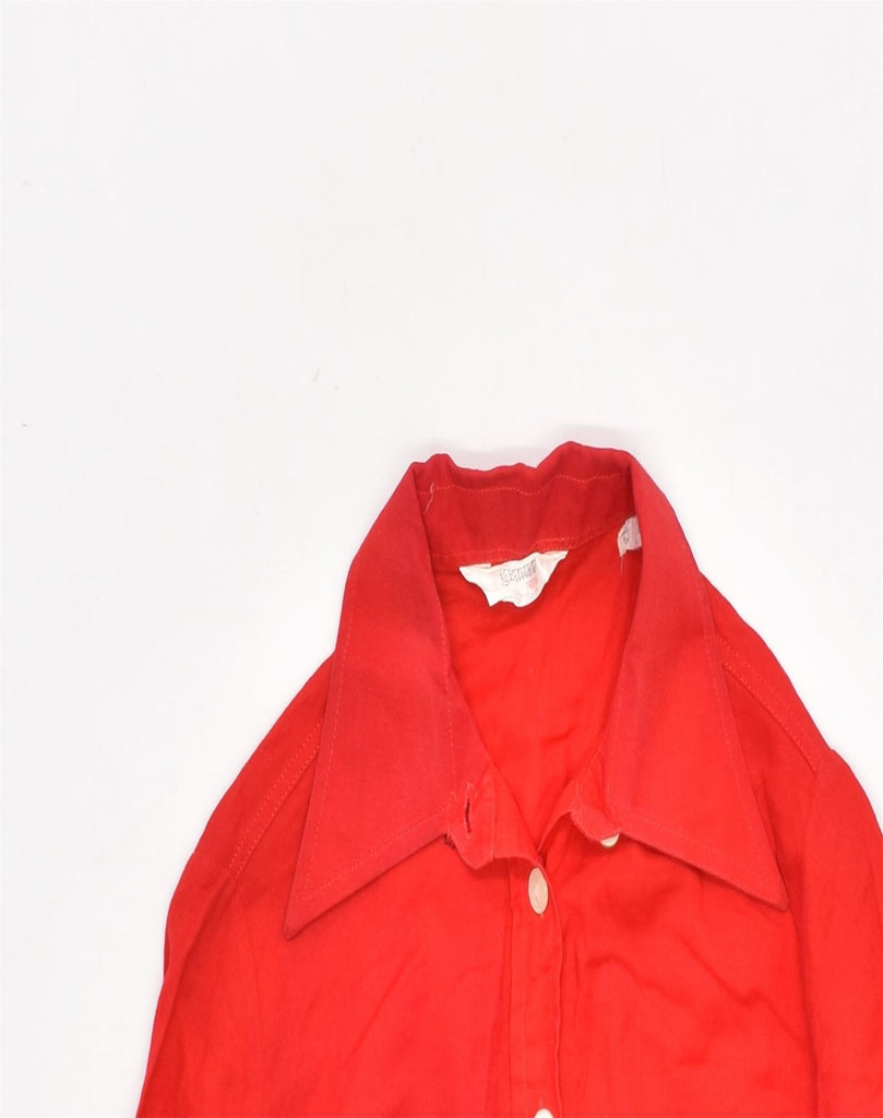 VINTAGE Womens Shirt IT 42 Medium Red | Vintage | Thrift | Second-Hand | Used Clothing | Messina Hembry 