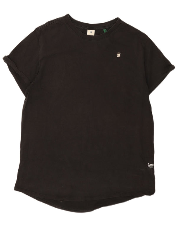 G-Star Mens T-Shirt Top Large Black Cotton