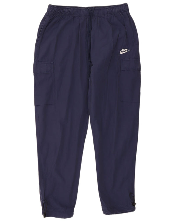 Nike Mens Cargo Tracksuit Trousers Joggers Large Navy Blue Cotton