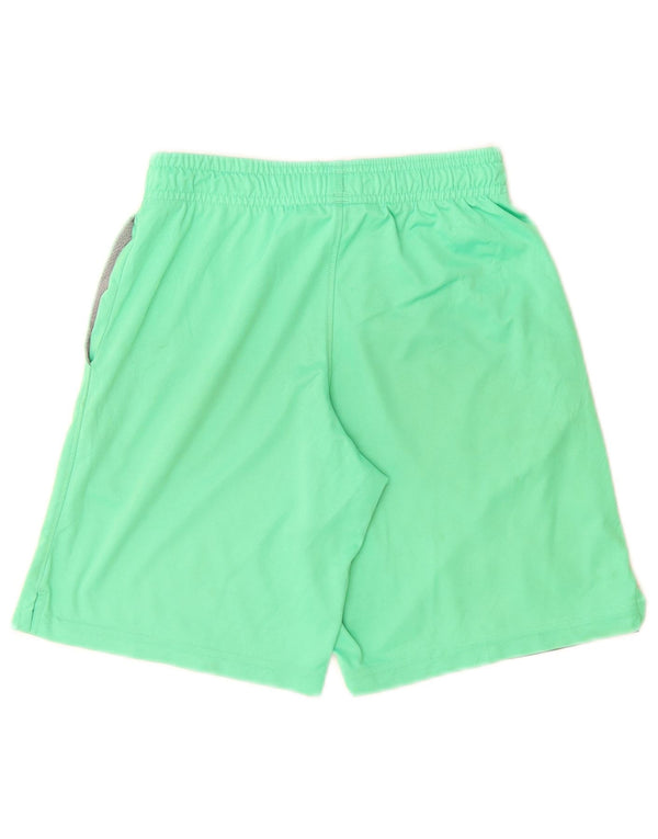 Under Armour Boys Graphic Sport Shorts 7-8 Years Small Green Colourblock