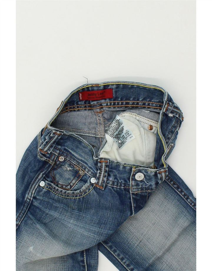 LEVI'S Girls Distressed Bootcut Jeans 9-10 Years W25 L30 Blue Cotton Vintage Levi's and Second-Hand Levi's from Messina Hembry 