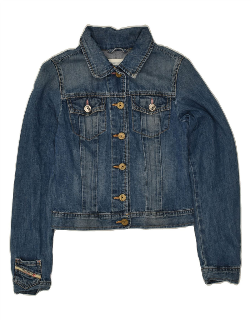 DIESEL Girls Crop Denim Jacket 9-10 Years Blue Cotton | Vintage Diesel | Thrift | Second-Hand Diesel | Used Clothing | Messina Hembry 