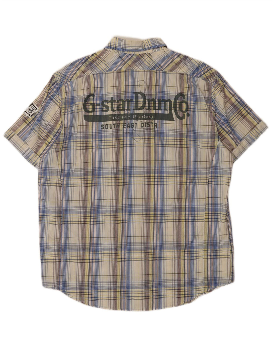 G-Star Mens Graphic Short Sleeve Shirt XL Multicoloured Plaid Cotton