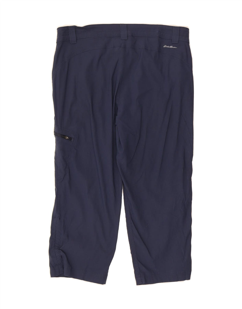 EDDIE BAUER Womens Capri Cargo Trousers US 8 Medium W32 L20 Navy Blue Vintage Eddie Bauer and Second-Hand Eddie Bauer from Messina Hembry 