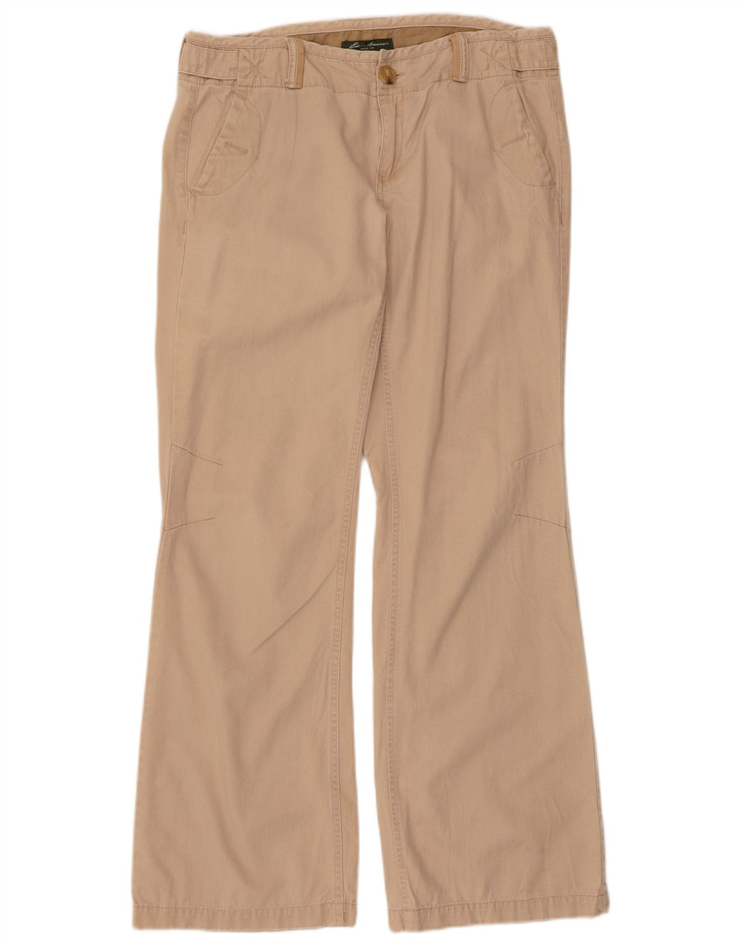 EDDIE BAUER Womens Shaw Fit Casual Trousers US 10 Large W36 L31 Beige