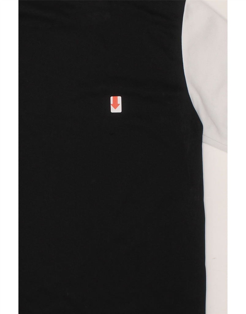 ADIDAS Boys Climalite Graphic T-Shirt Top 9-10 Years Black Colourblock Vintage Adidas and Second-Hand Adidas from Messina Hembry 