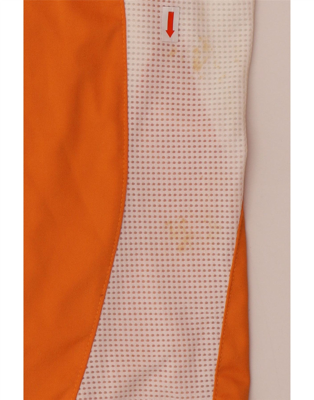 ADIDAS Mens Climacool T-Shirt Top Large Orange Colourblock Polyester