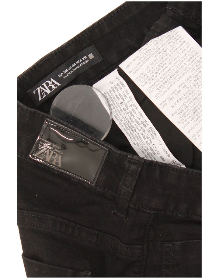 Zara Womens Flared Jeans EU 38 Small W28 L31 Black Cotton