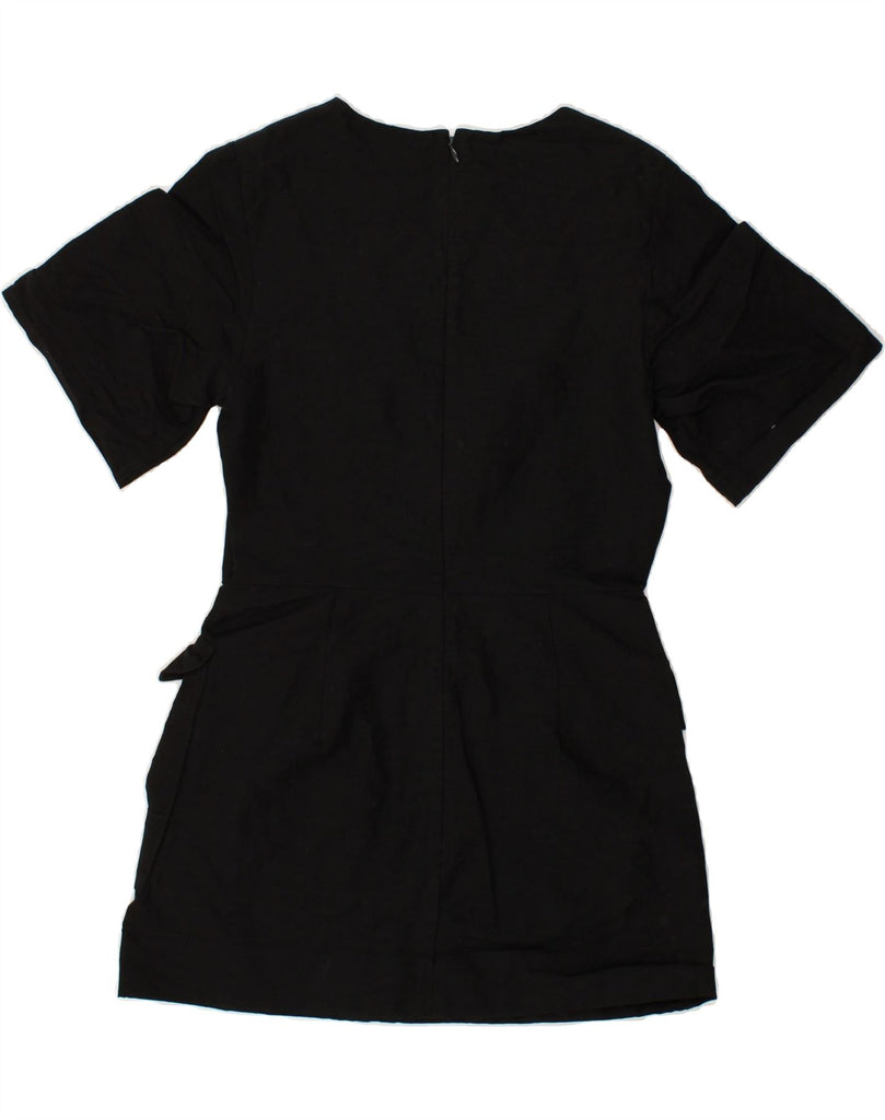 COS Womens Short Sleeves Basic Dress EU 34 XS Black Linen | Vintage Cos | Thrift | Second-Hand Cos | Used Clothing | Messina Hembry 