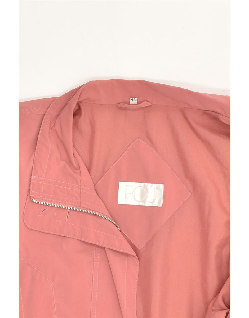 VINTAGE Womens Overcoat EU 42 Large Pink Polyester | Vintage Vintage | Thrift | Second-Hand Vintage | Used Clothing | Messina Hembry 