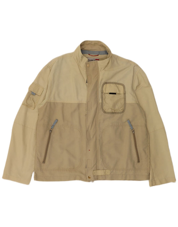 Energie Mens Utility Jacket UK 42 XL Beige Colourblock
