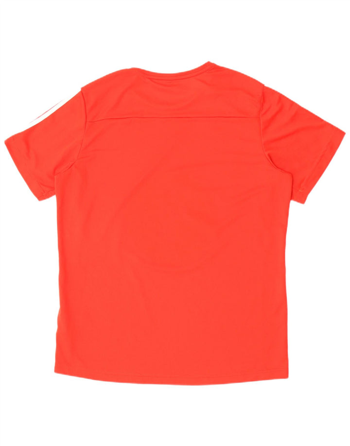 Adidas Mens Climalite Graphic T-Shirt Top Large Red Polyester