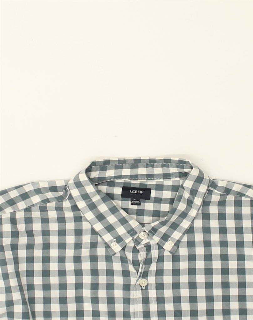 J. CREW Mens Shirt XL Grey Gingham Cotton | Vintage J. Crew | Thrift | Second-Hand J. Crew | Used Clothing | Messina Hembry 