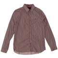 TED BAKER Mens Shirt Size 4 Large Purple Pinstripe Cotton