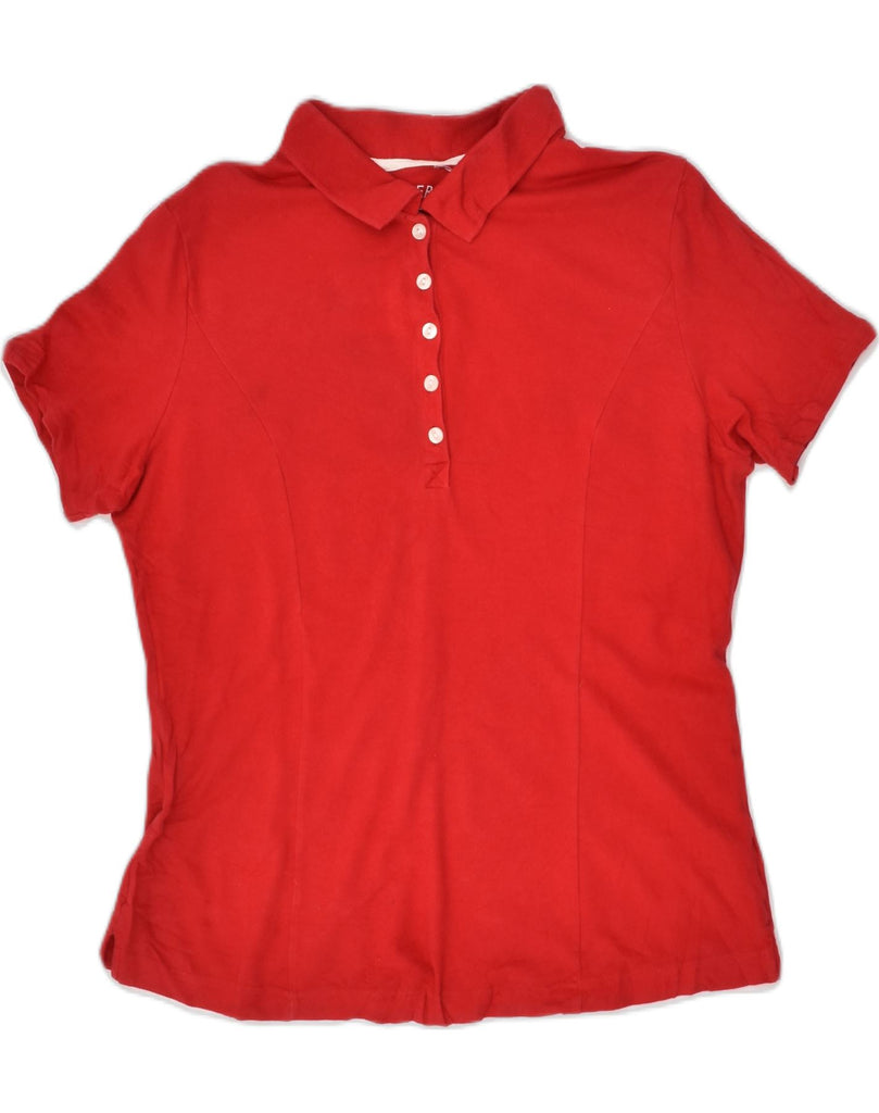 LEE Womens Riders Polo Shirt UK 16 Large Red Cotton | Vintage Lee | Thrift | Second-Hand Lee | Used Clothing | Messina Hembry 