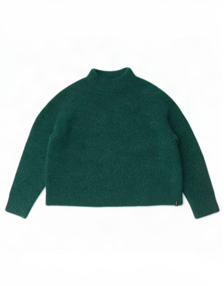 Superdry Womens Oversized Turtle Neck Jumper Sweater UK 10 Small Green