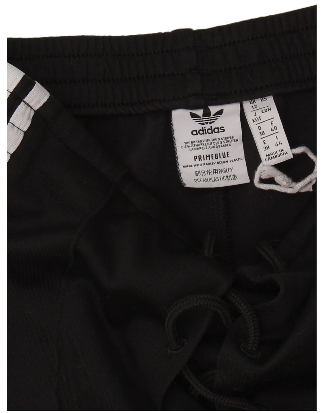 Adidas Womens Sport Shorts UK 12 Medium Black Cotton