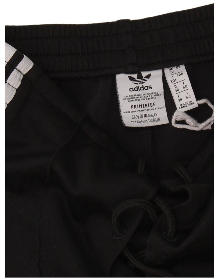 Adidas Womens Sport Shorts UK 12 Medium Black Cotton