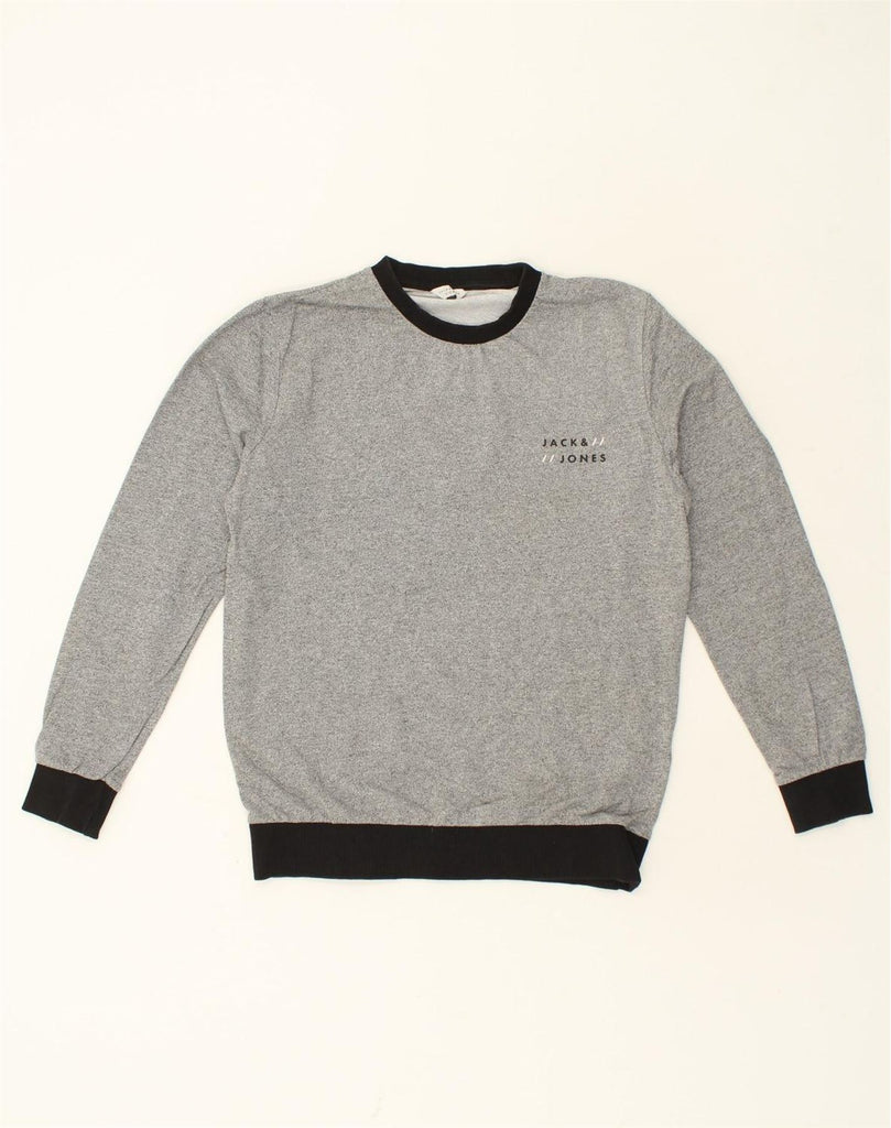 JACK & JONES Mens Sweatshirt Jumper Medium Grey Cotton | Vintage Jack & Jones | Thrift | Second-Hand Jack & Jones | Used Clothing | Messina Hembry 