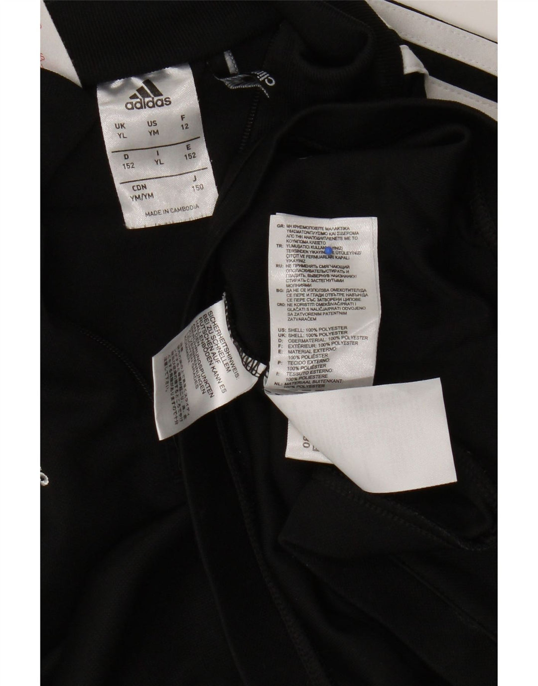 Adidas Boys Climalite Pullover Tracksuit Top 11-12 Years Large Black