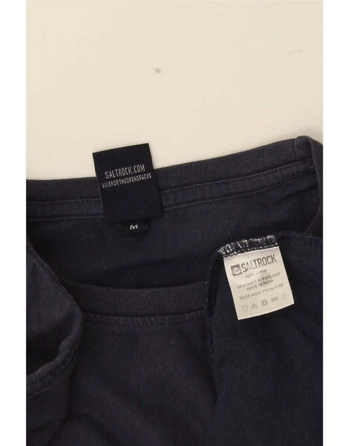 Saltrock Mens Graphic T-Shirt Top Medium Navy Blue Cotton