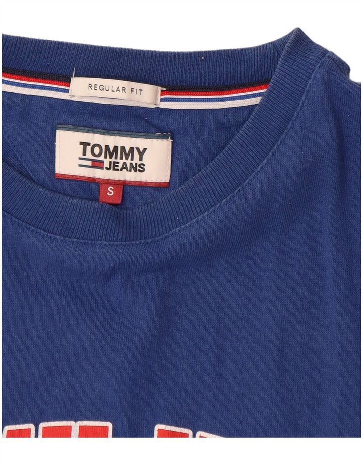 TOMMY HILFIGER Mens Regular Fit Graphic T-Shirt Top Small Blue Cotton