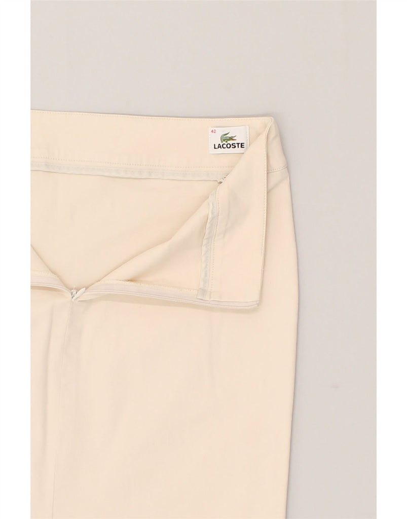 LACOSTE Womens Straight Skirt Size 42 Large W30  Off White Cotton | Vintage Lacoste | Thrift | Second-Hand Lacoste | Used Clothing | Messina Hembry 