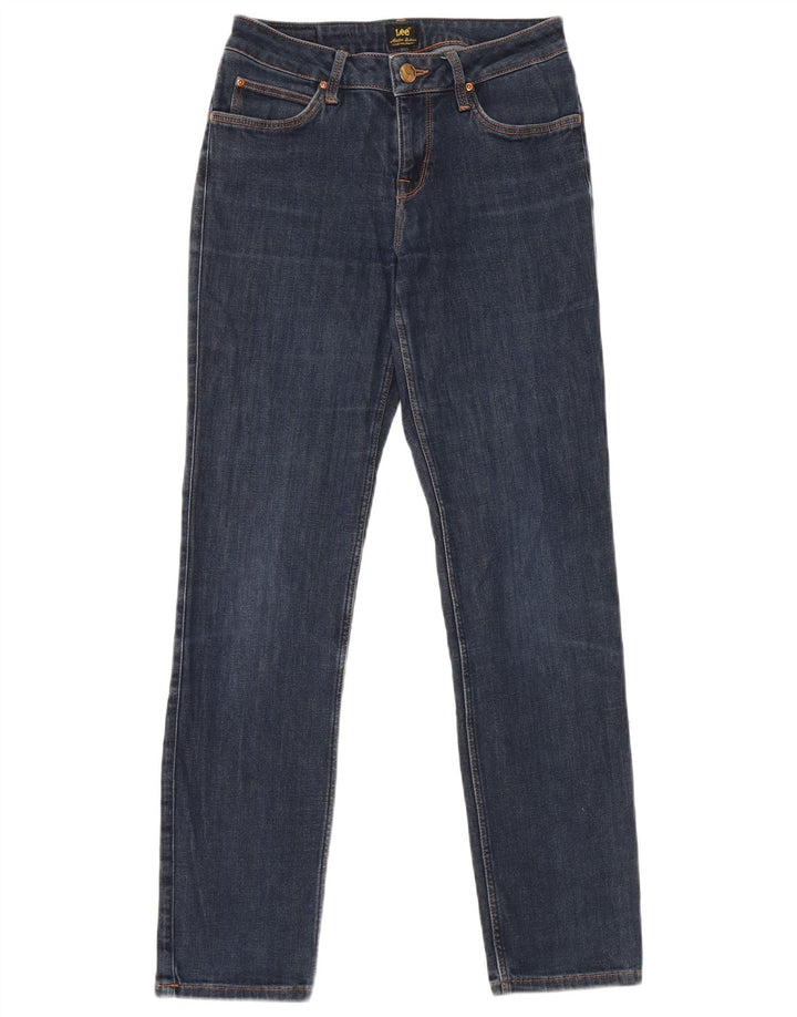 Lee Womens Marion Straight Jeans W27 L31 Navy Blue Cotton