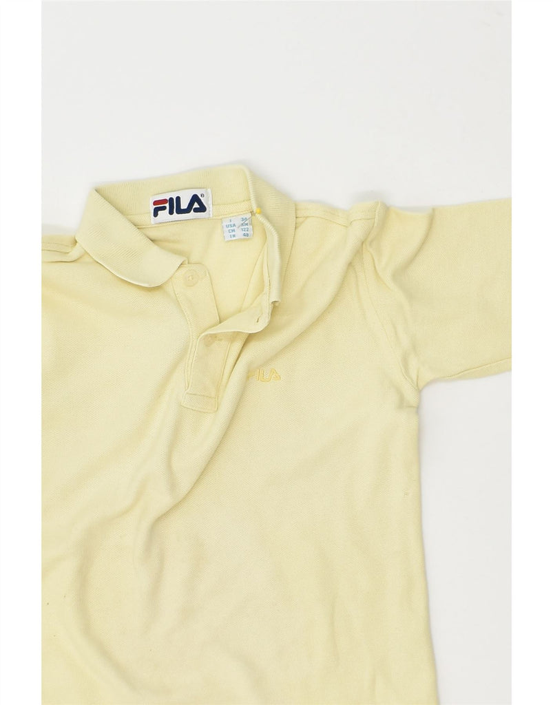 FILA Boys Long Sleeve Polo Shirt 5-6 Years Yellow Cotton | Vintage Fila | Thrift | Second-Hand Fila | Used Clothing | Messina Hembry 