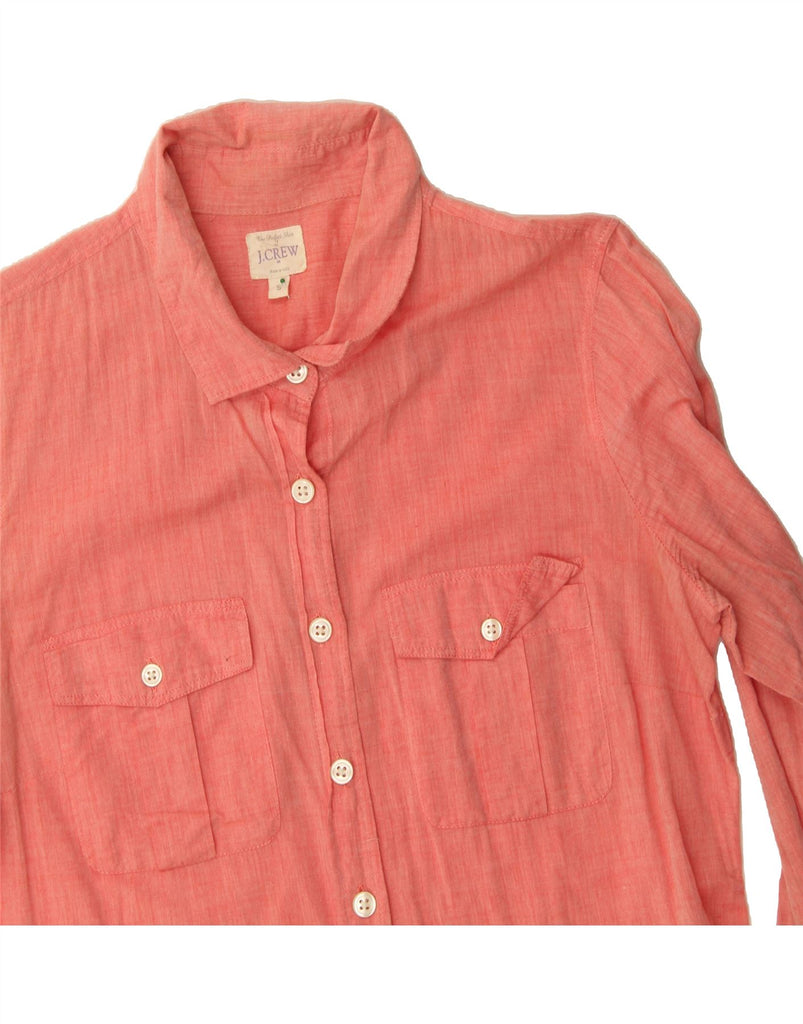 J. CREW Womens Oversized Shirt UK 10 Small Pink Cotton Vintage J. Crew and Second-Hand J. Crew from Messina Hembry 