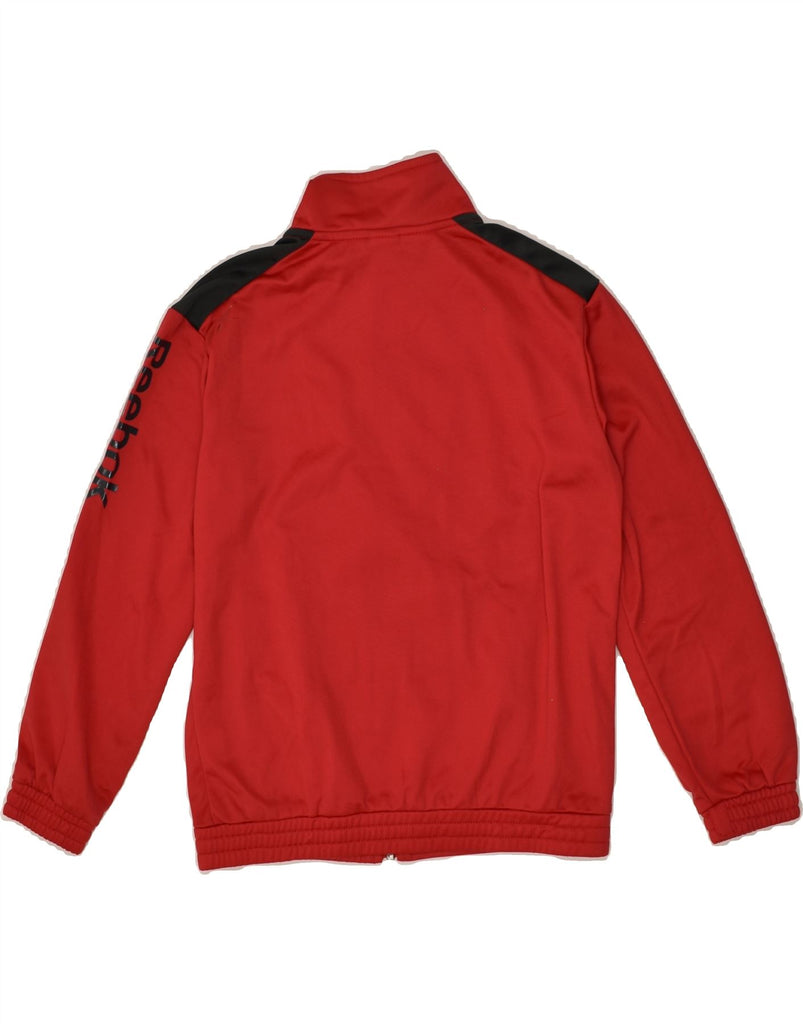 REEBOK Boys Graphic Tracksuit Top Jacket 9-10 Years Red Polyester | Vintage Reebok | Thrift | Second-Hand Reebok | Used Clothing | Messina Hembry 