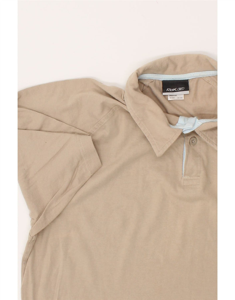 REEBOK Mens Polo Shirt Large Brown Cotton | Vintage Reebok | Thrift | Second-Hand Reebok | Used Clothing | Messina Hembry 