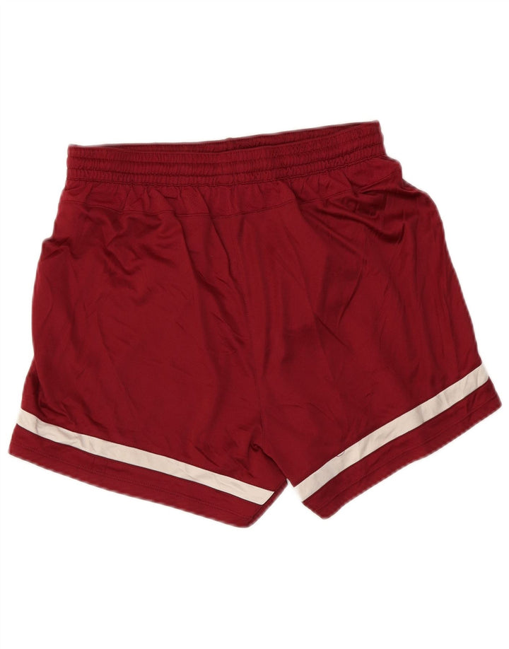 NIKE Womens Dri Fit Sport Shorts UK 10 Small  Maroon Polyester
