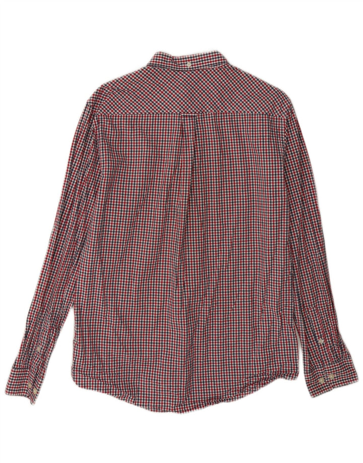 Ben Sherman Mens Regular Fit Shirt Medium Red Gingham Cotton
