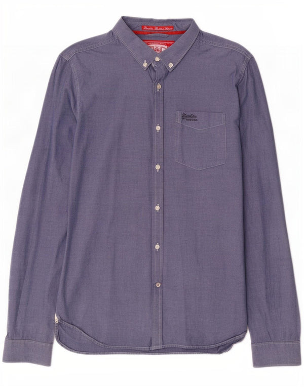 Superdry Mens Shirt Large Blue Cotton