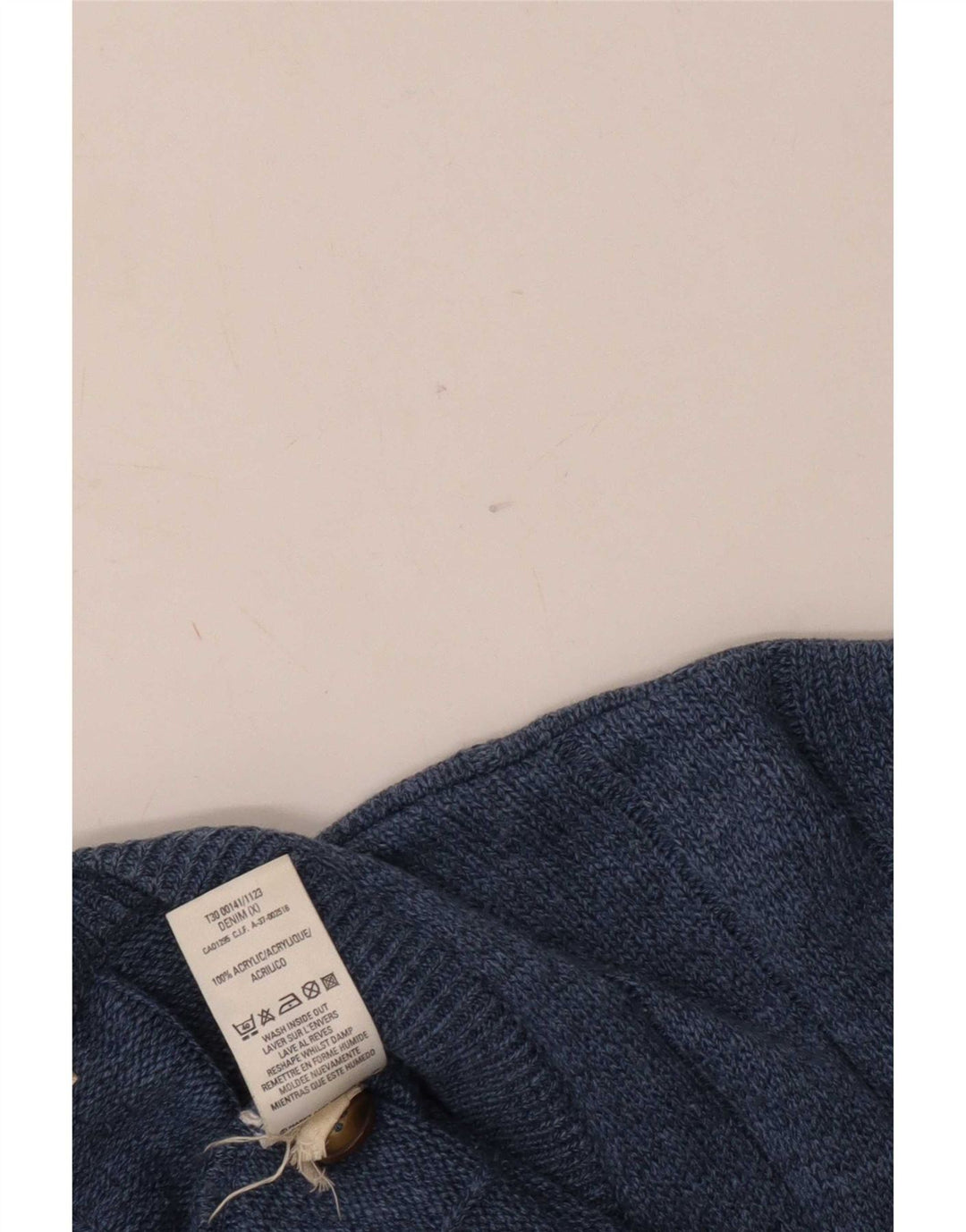 Marks & Spencer Mens St. Michael Cardigan Sweater XL Navy Blue Acrylic