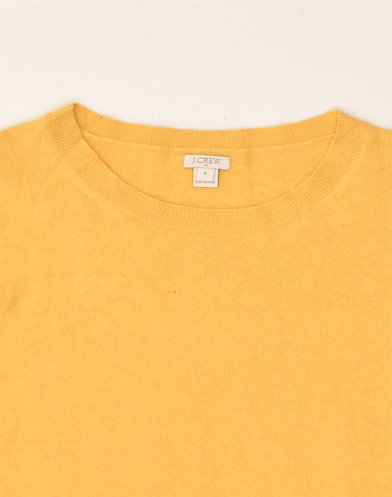 J. CREW Womens Crew Neck Jumper Sweater UK 14 Medium Yellow Cotton | Vintage J. Crew | Thrift | Second-Hand J. Crew | Used Clothing | Messina Hembry 