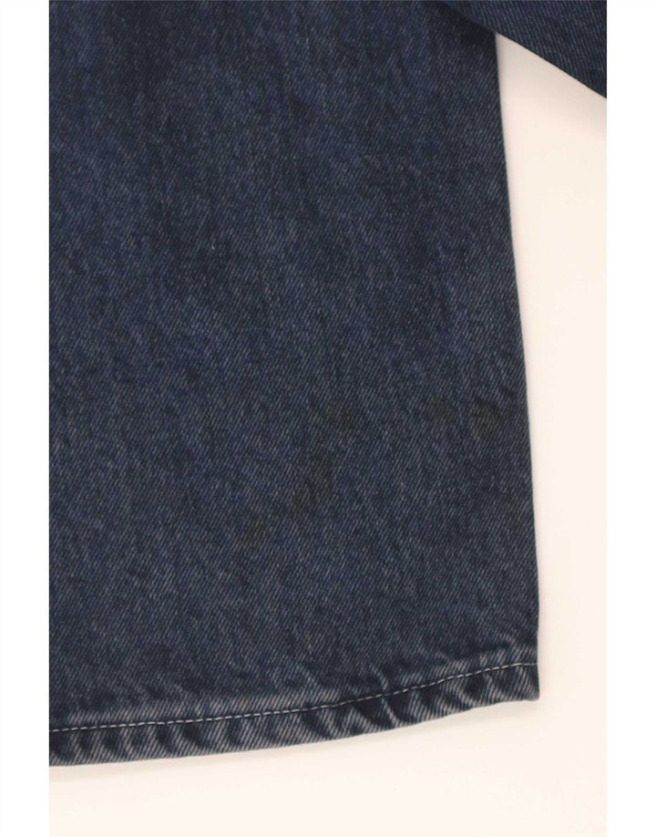Trussardi Mens Straight Jeans W34 L32 Navy Blue Cotton