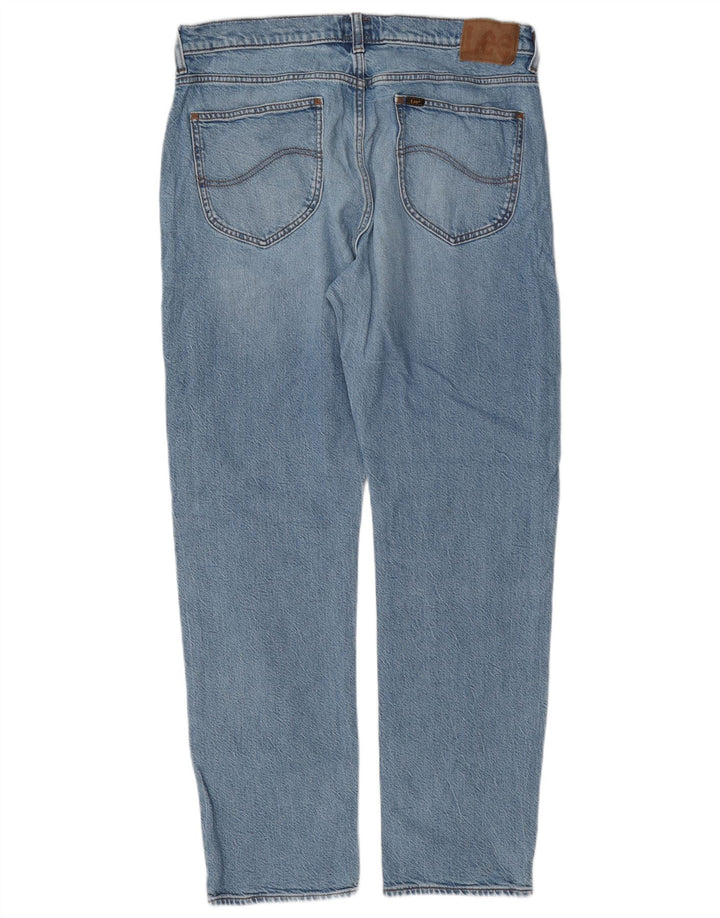 Lee Mens West Straight Jeans W33 L32 Blue Cotton