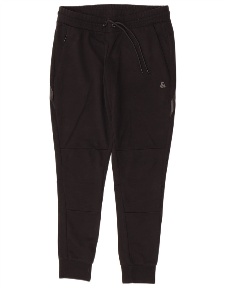 Jack & Jones Mens Tracksuit Trousers Joggers Medium Black Polyester