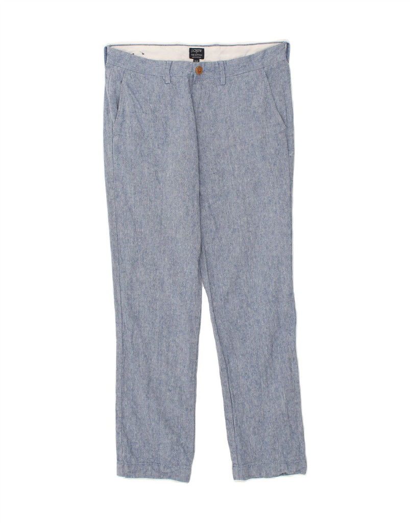 J. CREW Mens The Sutton Slim Chino Trousers W31 L30  Blue Linen | Vintage J. Crew | Thrift | Second-Hand J. Crew | Used Clothing | Messina Hembry 