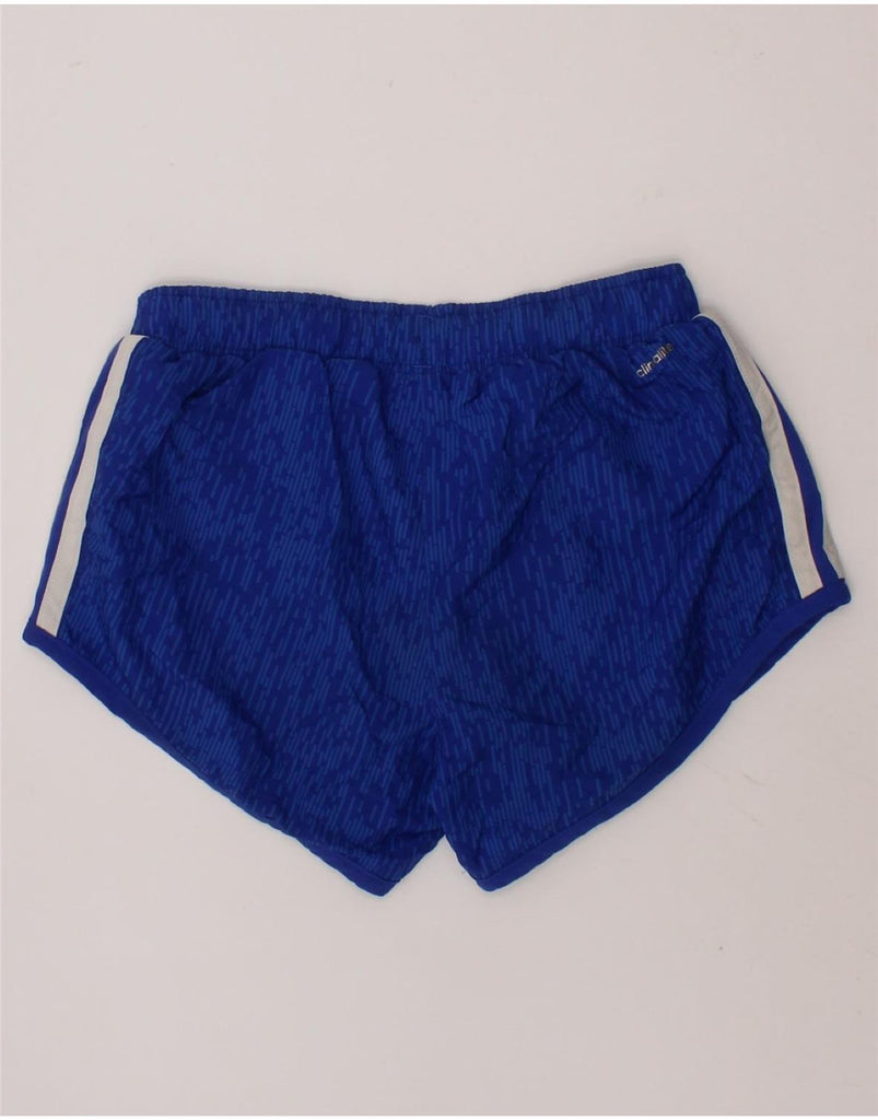 ADIDAS Girls Climalite Sport Shorts 9-10 Years  Blue Vintage Adidas and Second-Hand Adidas from Messina Hembry 