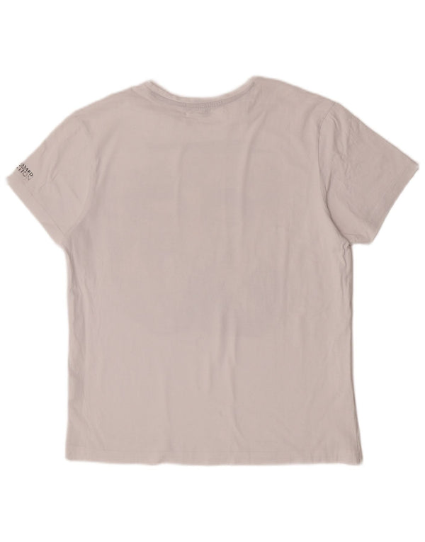 Trussardi Womens Graphic T-Shirt Top UK 16 Large White Cotton