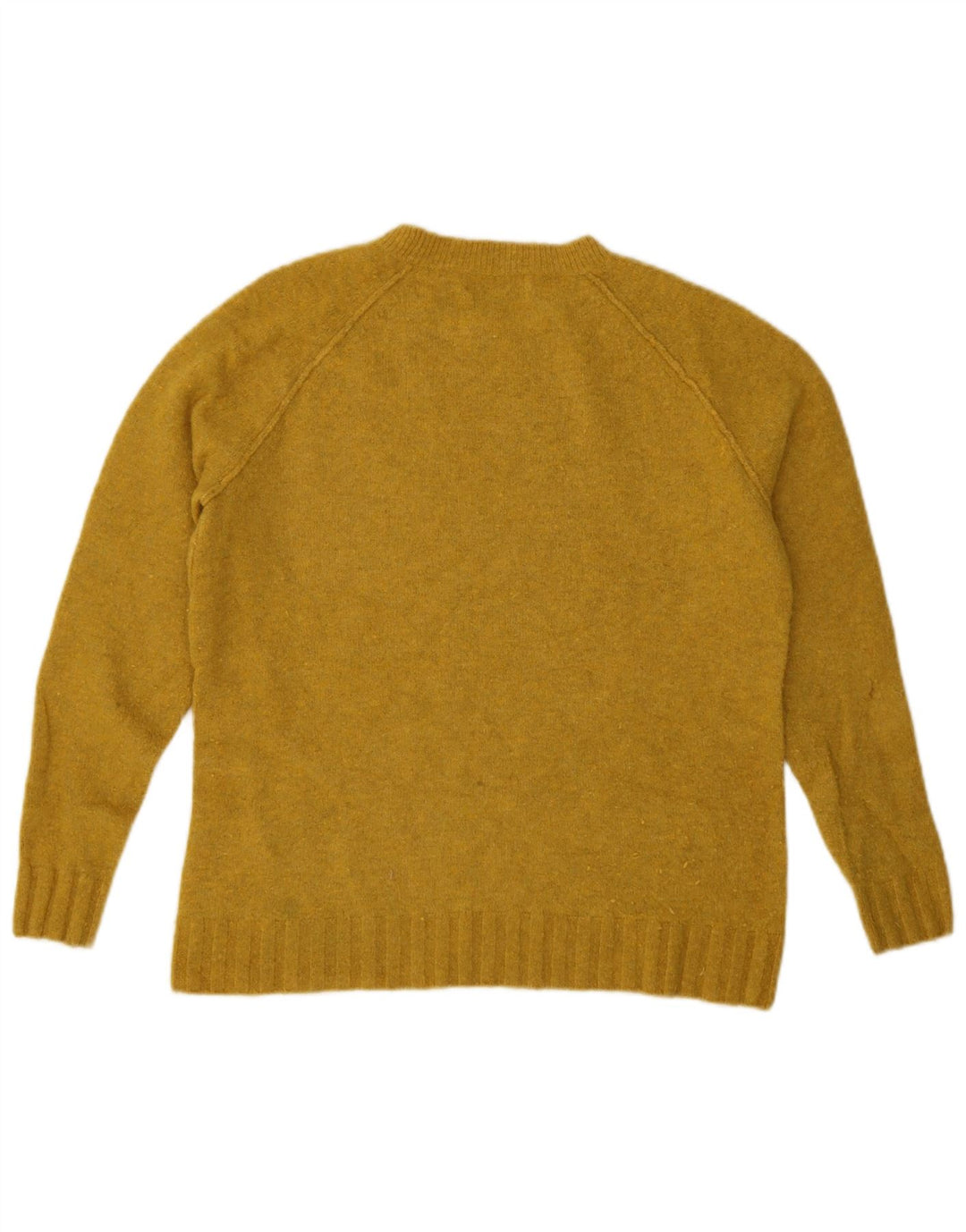 Farhi Womens Crew Neck Jumper Sweater UK 12 Medium Yellow Nylon