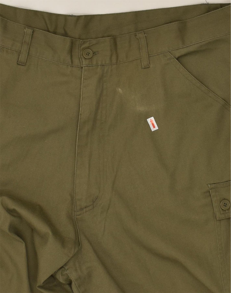 GAS Mens Tapered Cargo Trousers IT 56 3XL W38 L30 Khaki | Vintage Gas | Thrift | Second-Hand Gas | Used Clothing | Messina Hembry 