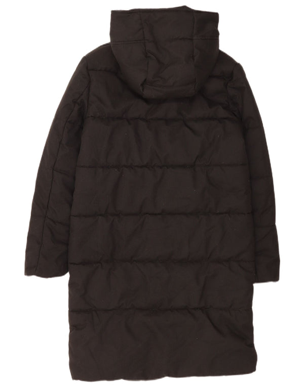 Crew Clothing Womens Hooded Padded Coat UK 8 Small Black Polyester
