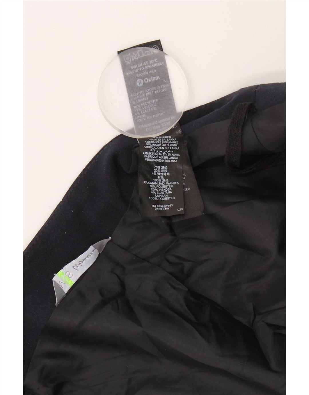 Marks & Spencer Womens Pencil Skirt UK 20 2XL W38  Navy Blue Polyester